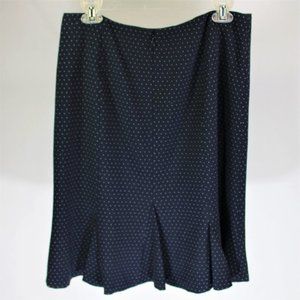 SagHarbor | PolkaDot Navy Blue PleatedBottom Skirt